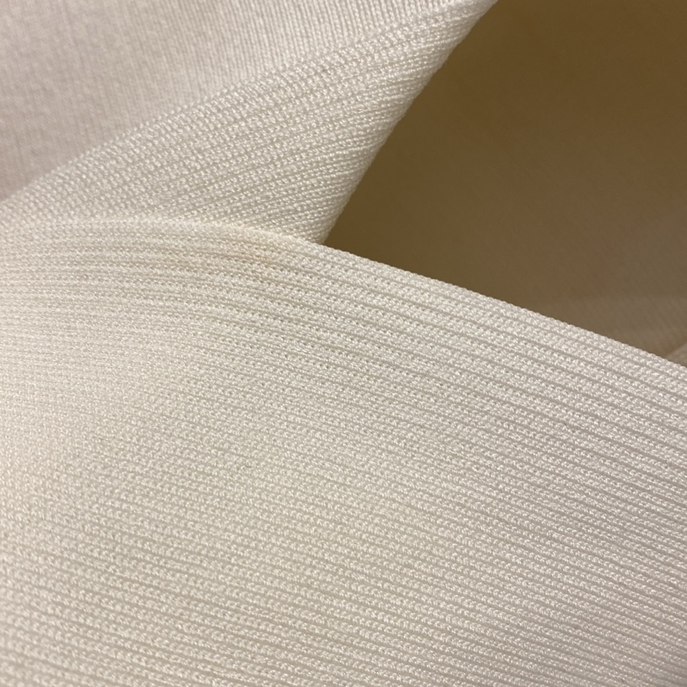 ALEXANDER WANG Cream Bodycon Peplum Sleeveless Top Cutout Buckle Back Detail - Picture 9 of 9